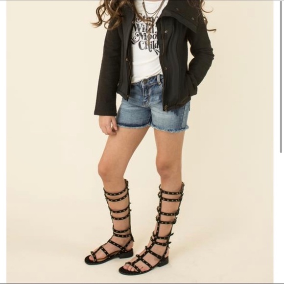 Joyfolie CELYN Studded Gladiator IN Black